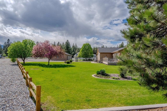 700 Airfield Rd, Libby, MT 59923 - view of yard featuring a deck