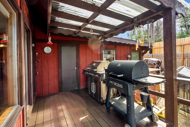 33893 Redgate Dr, Bigfork, MT 59911 - wooden deck featuring grilling area