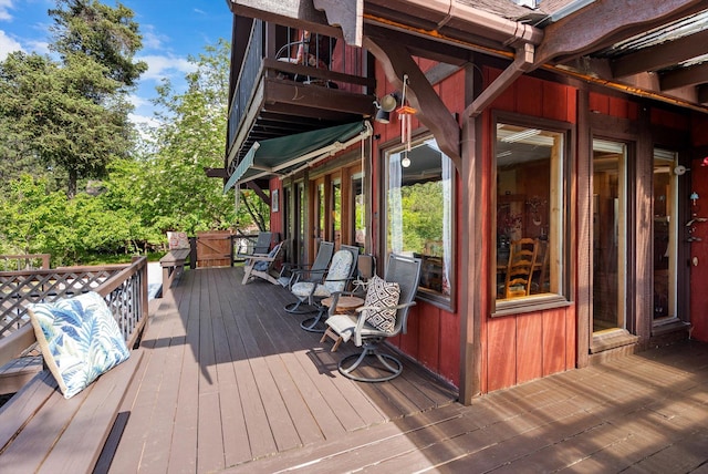 33893 Redgate Dr, Bigfork, MT 59911 - view of wooden deck