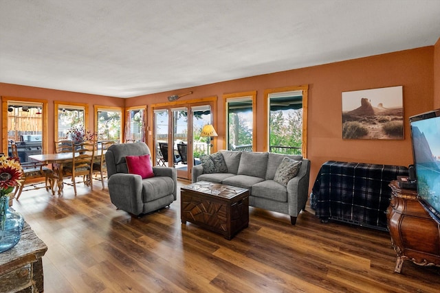 33893 Redgate Dr, Bigfork, MT 59911 - living area featuring wood finished floors