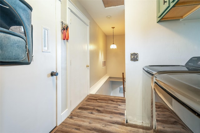 1296 Bighorn Rd, Helena, MT 59602 - laundry room with independent washer and dryer and wood finished floors