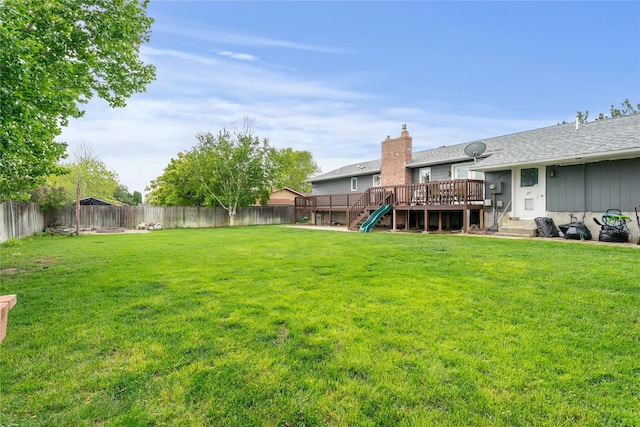 1296 Bighorn Rd, Helena, MT 59602 - view of yard with a deck and stairway