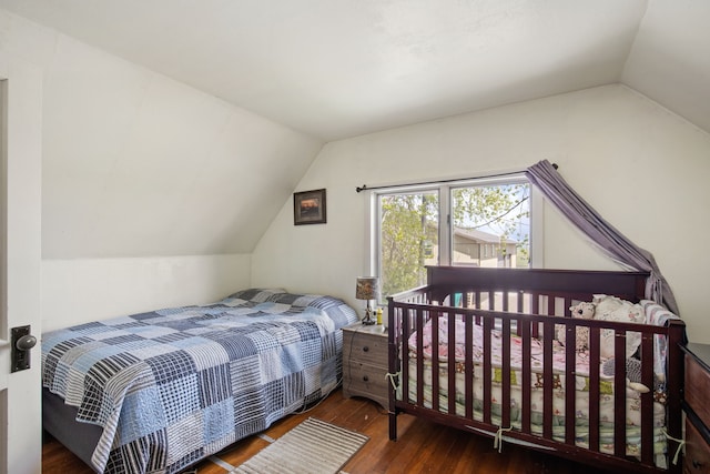 151 6th Ln NE, Fairfield, MT 59436 - bedroom with vaulted ceiling and wood finished floors
