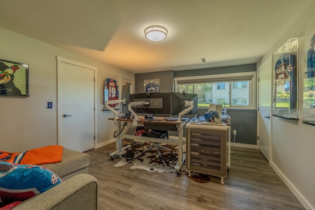 4134 Fox Ridge Dr, Helena, MT 59602 - office area featuring wood finished floors and baseboards