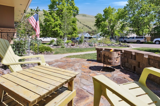630 Woodworth Ave, Missoula, MT 59801 - view of patio / terrace with a mountain view