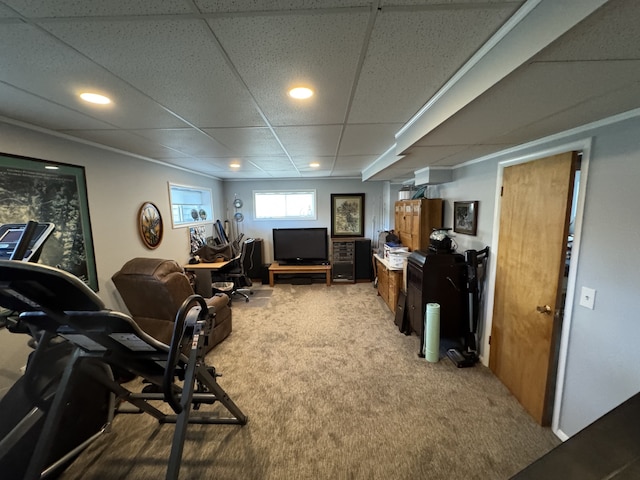 3 Rosebud Ln, Missoula, MT 59801 - office featuring carpet, recessed lighting, and a paneled ceiling