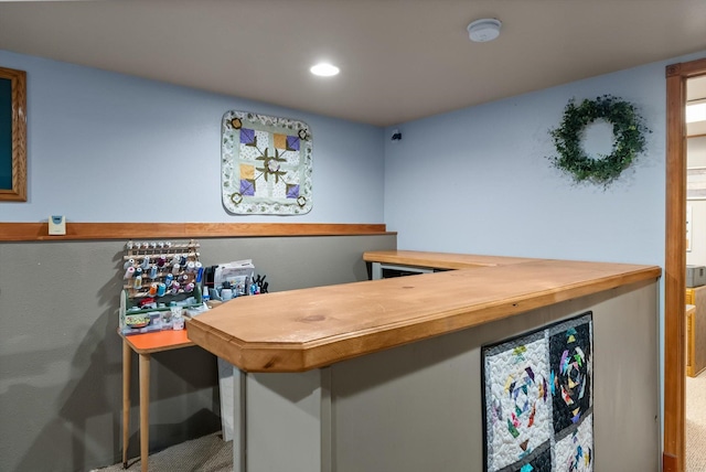 36 Winchester St, Kalispell, MT 59901 - bar area featuring carpet flooring and recessed lighting
