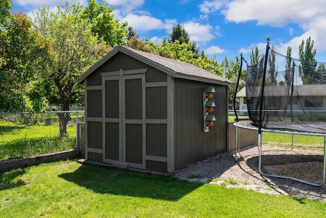36 Winchester St, Kalispell, MT 59901 - view of shed with a trampoline