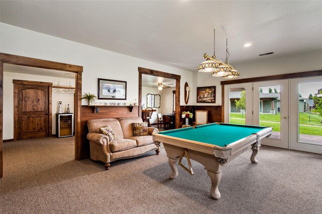 309 Timberwolf Dr, Polson, MT 59860 - indoor dry bar with a ceiling fan, carpet flooring, and baseboards