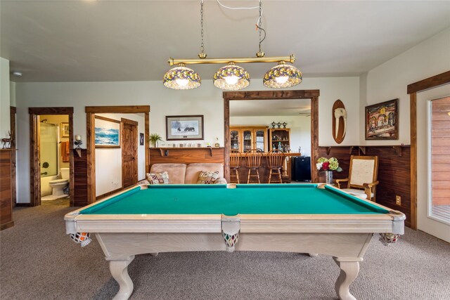 309 Timberwolf Dr, Polson, MT 59860 - playroom featuring billiards, carpet floors, and recessed lighting