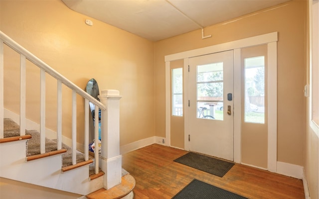 831 Hastings Ave, Missoula, MT 59801 - foyer featuring wood finished floors and stairway