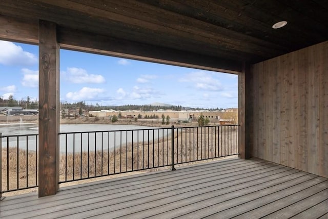 1942 Whitefish Ave, Whitefish, MT 59937 - wooden terrace with a water view