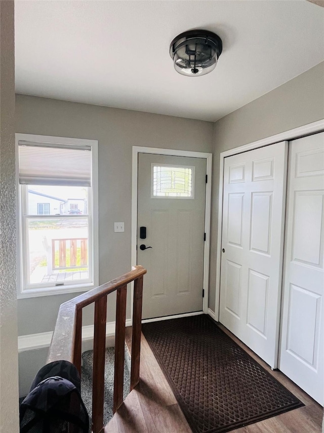 502 Illinois Ave, Valier, MT 59486 - entryway with plenty of natural light and wood finished floors