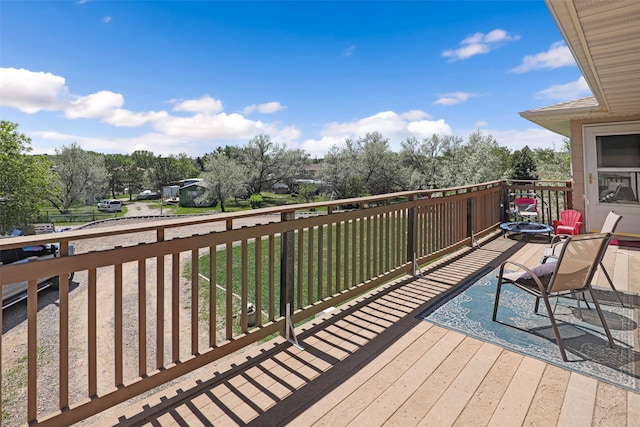 9 Sandra Ln, Great Falls, MT 59405 - deck featuring view of scattered trees