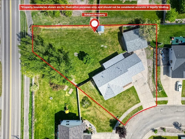 144 Beargrass Ln, Kalispell, MT 59901 - aerial view of property and surrounding area featuring property parcel outlined