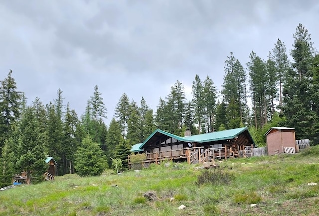 438 Little Mill Creek Rd, Saint Regis, MT 59866 - view of yard with a forest view