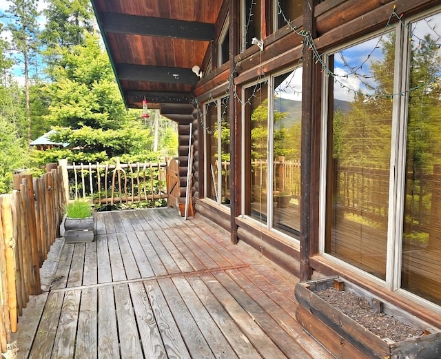 438 Little Mill Creek Rd, Saint Regis, MT 59866 - view of wooden deck