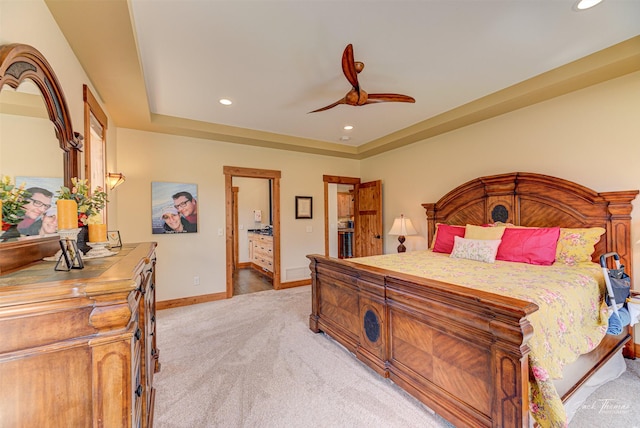 20 Penny Ln, Clancy, MT 59634 - bedroom featuring light colored carpet, recessed lighting, and a ceiling fan