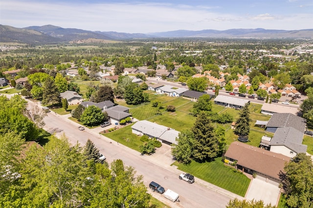 2404 56th St, Missoula, MT 59803 - aerial view of residential area featuring a mountain backdrop