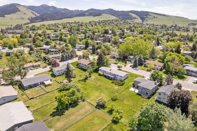 2404 56th St, Missoula, MT 59803 - aerial view of residential area featuring a mountain backdrop