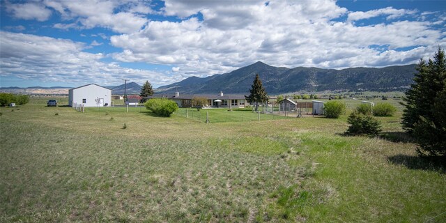 345 Ash Dr, Butte, MT 59701 - view of yard featuring a mountain view