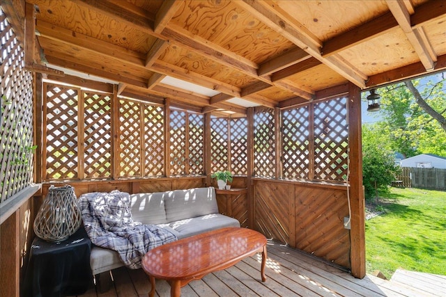 1712 1st Ave N, Great Falls, MT 59401 - wooden deck featuring a yard