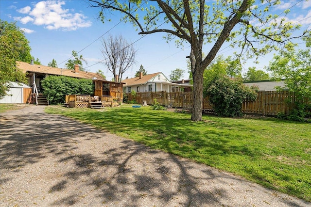 1712 1st Ave N, Great Falls, MT 59401 - view of yard featuring a wooden deck
