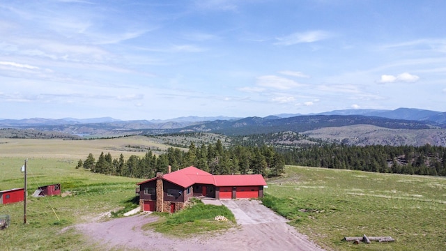 6180 Elkhorn Rd, Helena, MT 59602 - view of mountain backdrop featuring a forest and rural landscape