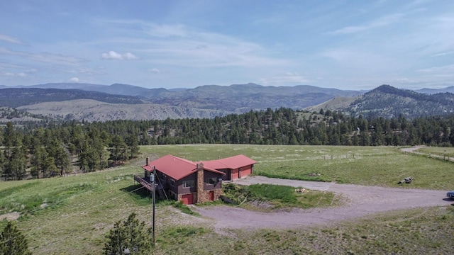 6180 Elkhorn Rd, Helena, MT 59602 - view of mountain backdrop featuring a heavily wooded area and rural landscape