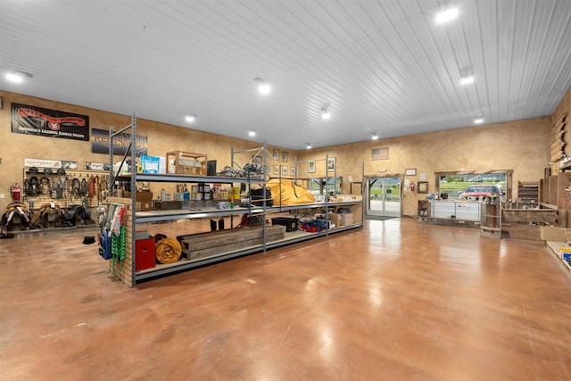 300 Morning View Dr, Kalispell, MT 59901 - garage with a workshop area and recessed lighting