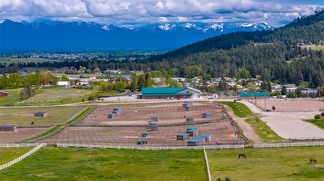 300 Morning View Dr, Kalispell, MT 59901 - aerial view of sparsely populated area featuring a mountain backdrop and a forest