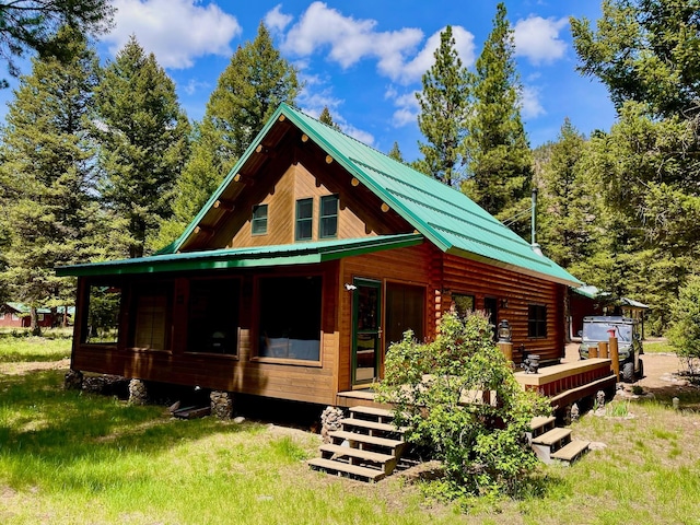 30 Williams Gulch Loop, Philipsburg, MT 59858 - back of house featuring a metal roof