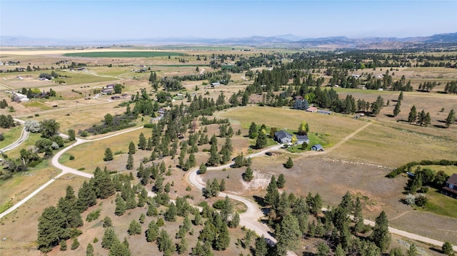 5946 Johnson Rd, East Helena, MT 59635 - aerial view of property's location with rural landscape and a mountain backdrop