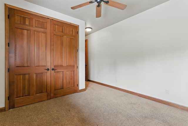 1112 Anglers Bend Way, Missoula, MT 59802 - unfurnished bedroom with carpet flooring, baseboards, a closet, and ceiling fan