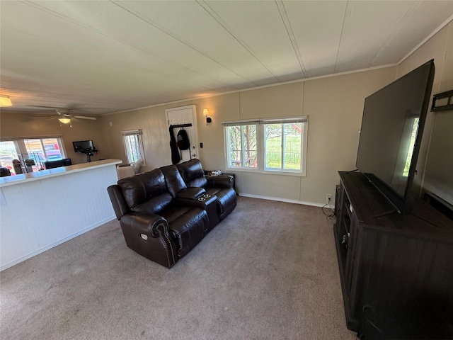 991 Phillips Rd, Helena, MT 59602 - living area with carpet flooring, ceiling fan, and baseboards