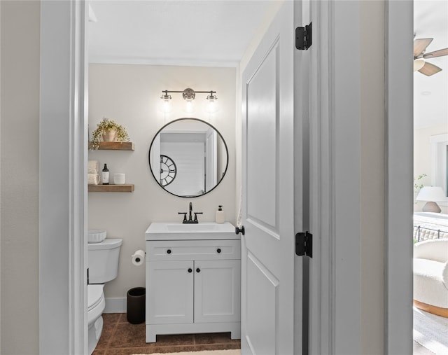 1683 Foxtail Dr, Kalispell, MT 59901 - bathroom with vanity, tile patterned flooring, and ceiling fan