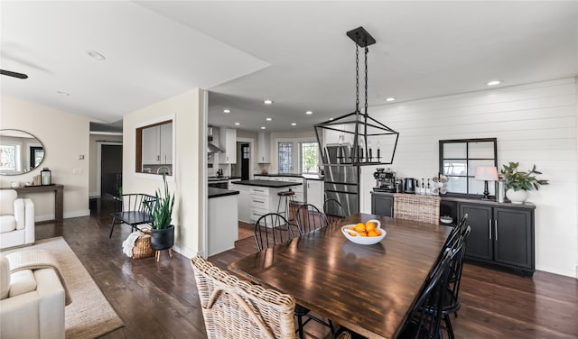 1683 Foxtail Dr, Kalispell, MT 59901 - dining space featuring dark wood-type flooring and recessed lighting