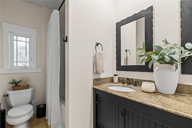 1683 Foxtail Dr, Kalispell, MT 59901 - bathroom featuring vanity, tile patterned flooring, and shower / bath combo