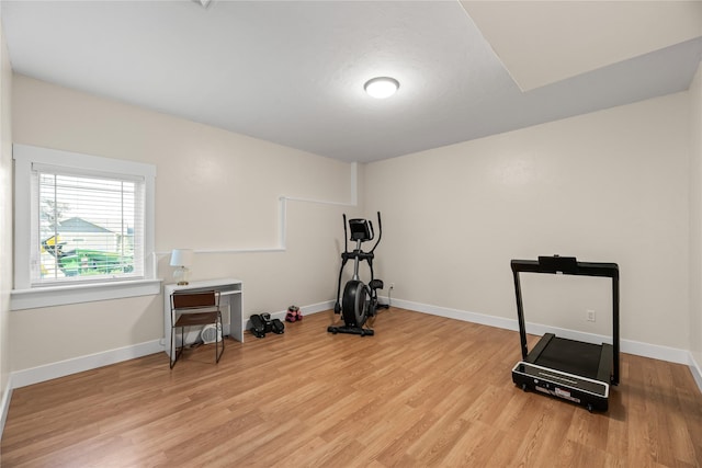 1683 Foxtail Dr, Kalispell, MT 59901 - exercise room featuring light wood-style floors and baseboards