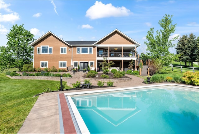 1683 Foxtail Dr, Kalispell, MT 59901 - swimming pool featuring a patio and stairs