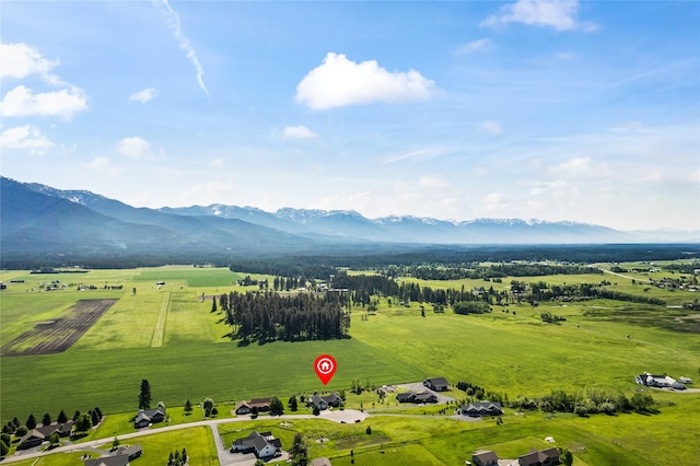 1683 Foxtail Dr, Kalispell, MT 59901 - aerial view of sparsely populated area featuring mountains and a pastoral area