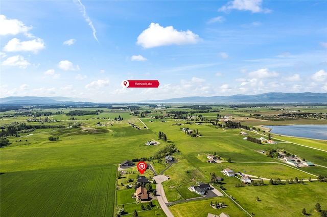 1683 Foxtail Dr, Kalispell, MT 59901 - aerial view of sparsely populated area with a water and mountain view