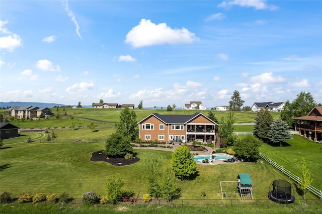 1683 Foxtail Dr, Kalispell, MT 59901 - aerial view of residential area featuring a pool
