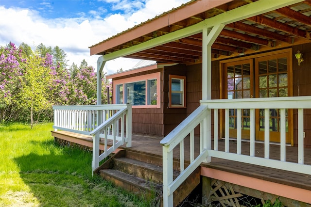 221 Kauffman Ln, Kalispell, MT 59901 - view of wooden deck