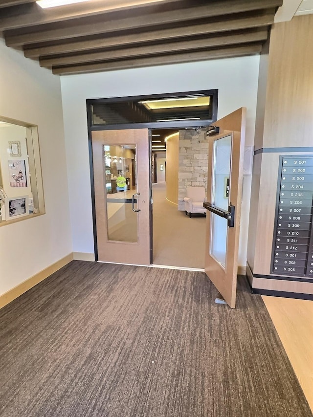 100 Woodlands Way Unit W-204, Kalispell, MT 59901 - interior space with mail area and beam ceiling