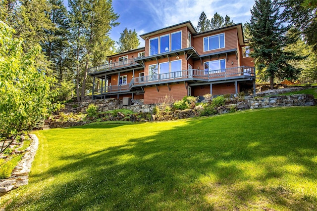 29137 Rocky Point Rd, Polson, MT 59860 - rear view of property with a yard