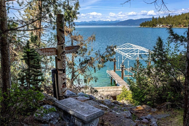 29137 Rocky Point Rd, Polson, MT 59860 - dock with a water and mountain view