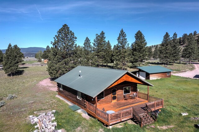 15530 S Sperry Grade Rd, Greenough, MT 59823 - aerial view of property and surrounding area featuring a mountainous background