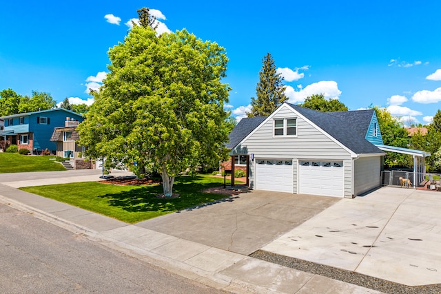 1009 26th Ave SW, Great Falls, MT 59404 - view of front of home with concrete driveway, a shingled roof, and a garage
