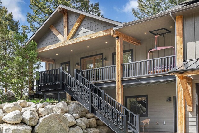 77 Rumsey Rd, Philipsburg, MT 59858 - view of home's exterior with stairs